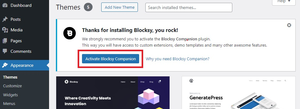 blocksy theme review: Install Blocksy  Companion Plugin